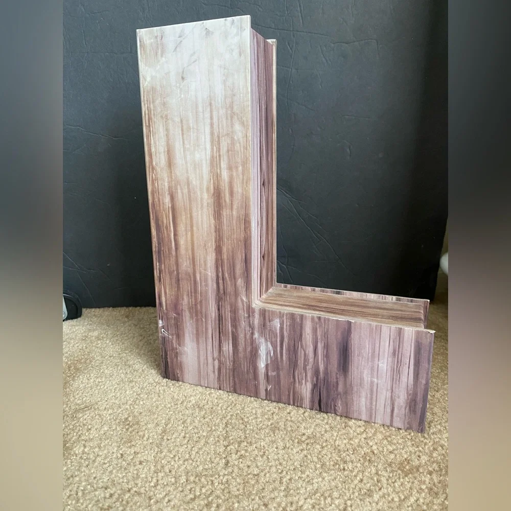 Ashland Michaels Monogram ‘L’ Letter tabletop decor box opens rustic woodland - Picture 3 of 10
